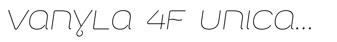 Vanyla 4F Unicase Thin Italic